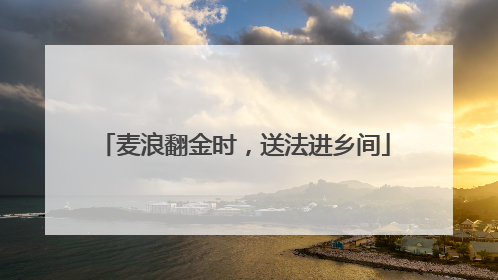 麦浪翻金时，送法进乡间