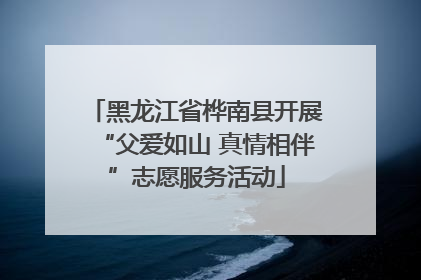 黑龙江省桦南县开展“父爱如山 真情相伴”志愿服务活动