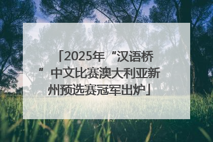 2025年“汉语桥”中文比赛澳大利亚新州预选赛冠军出炉