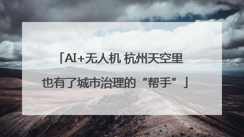 AI+无人机 杭州天空里也有了城市治理的“帮手”