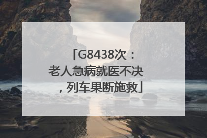 G8438次：老人急病就医不决，列车果断施救