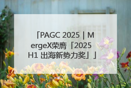 PAGC 2025｜MergeX荣膺「2025 H1 出海新势力奖」